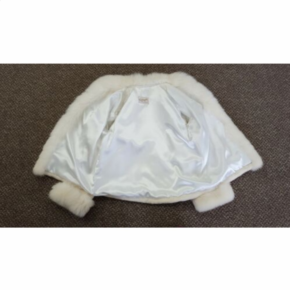 Rex Rabbit Fur Sheared Jacket with Fox Fur - Picture 8 of 8